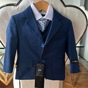 Navy suit for toddler size small brand new